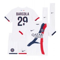 Paris Saint-Germain Bradley Barcola #29 Bortedraktsett Barn 2024-25 Kortermet (+ Korte bukser)